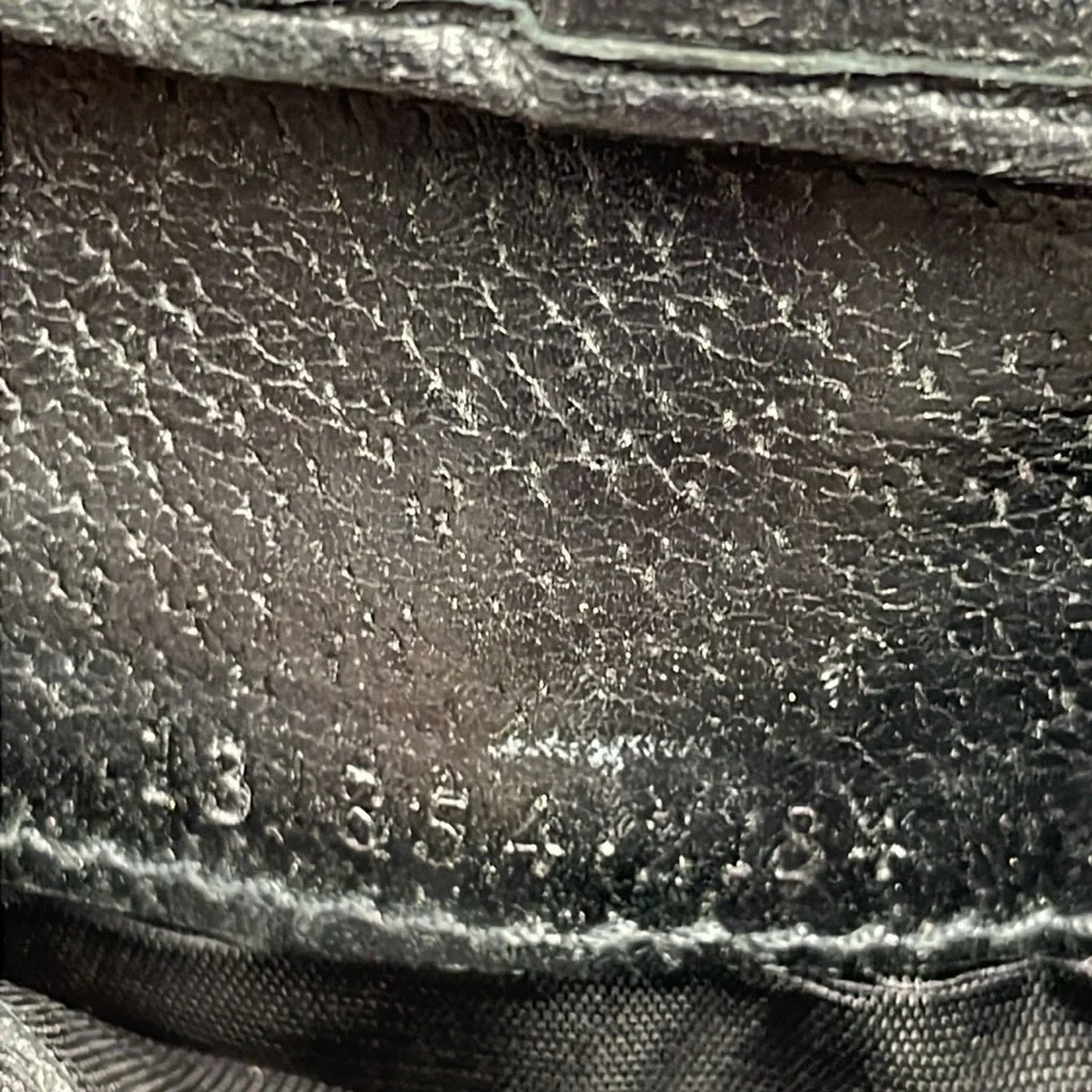 Gucci Monogram GG Canvas Leather Snap Compact Wallet Black